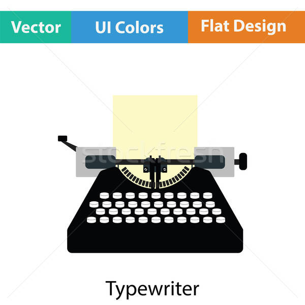 Foto d'archivio: Macchina · da · scrivere · icona · colore · design · tecnologia · tastiera