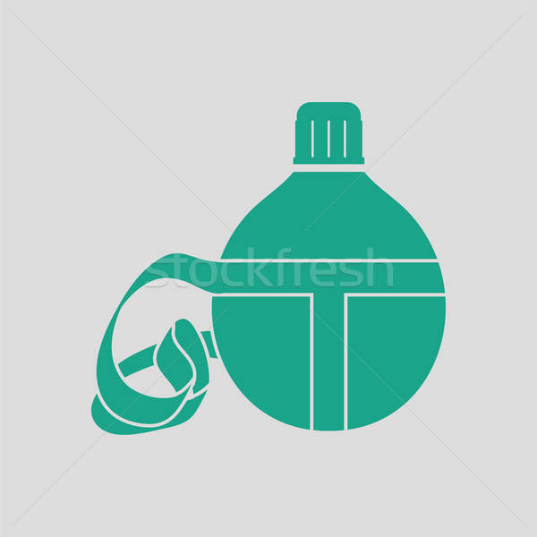 Turisztikai flaska ikon szürke zöld víz Stock fotó © angelp