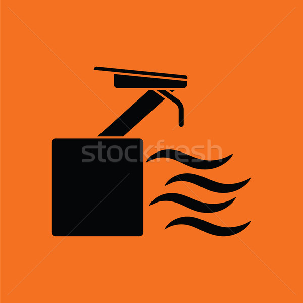 Nurkowania stoją ikona pomarańczowy czarny wody Zdjęcia stock © angelp