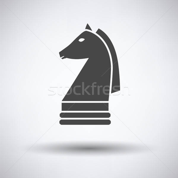 шахматам лошади икона серый бизнеса аннотация Сток-фото © angelp