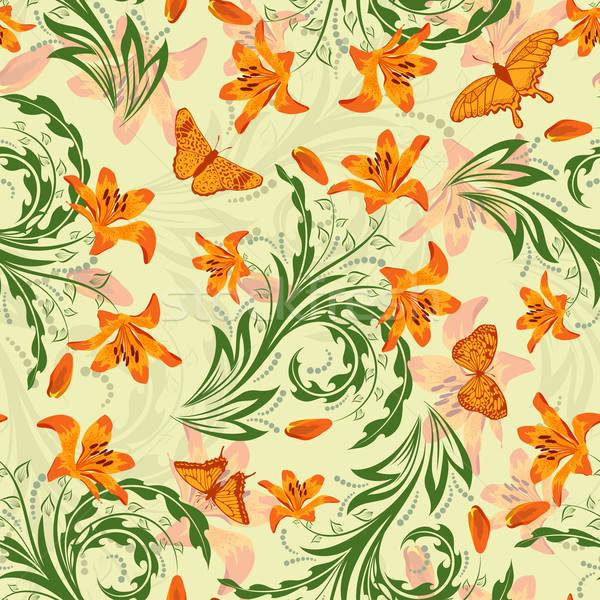 seamless floral pattern Stock photo © angelp