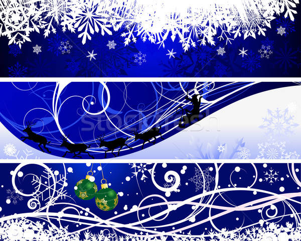 Foto stock: Natal · banners · vetor · ano · novo · projeto · textura