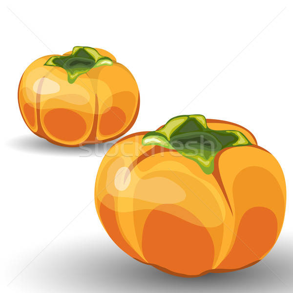 Stock fotó: Szett · kettő · fényes · narancs · gyönyörű · datolyaszilva