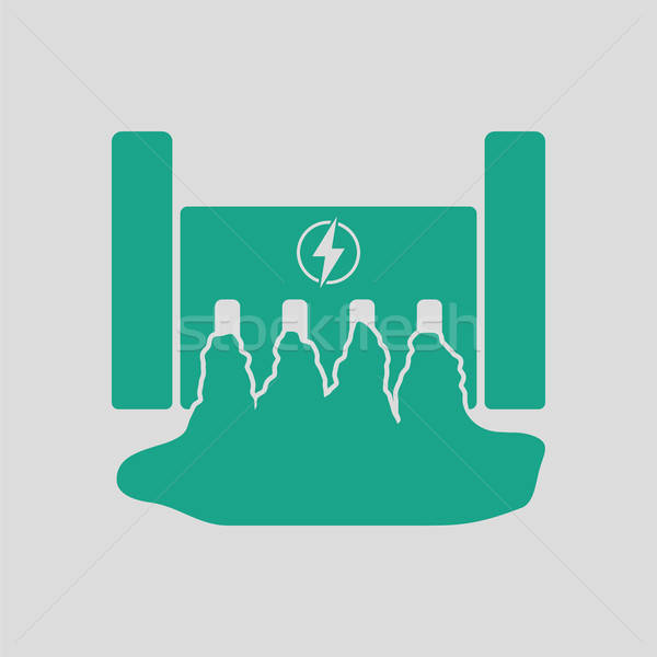 Hydro power station icon Stock photo © angelp