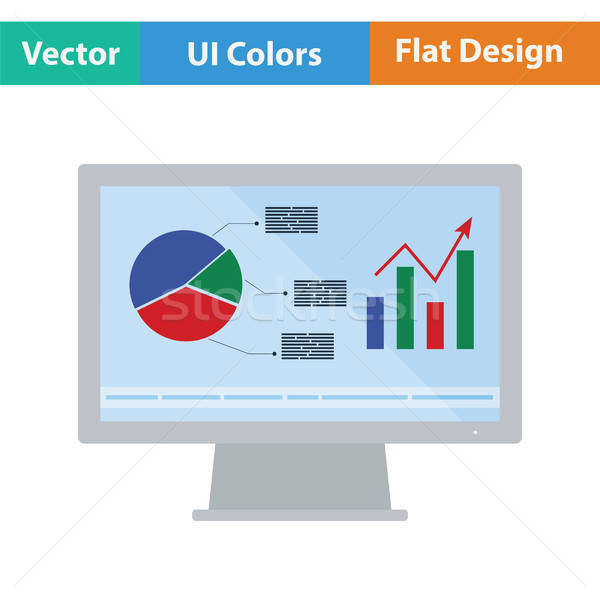 Monitoriza google analytics diagramă icoană calculator abstract Imagine de stoc © angelp