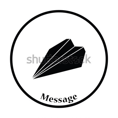 Paper plane icon Stock photo © angelp