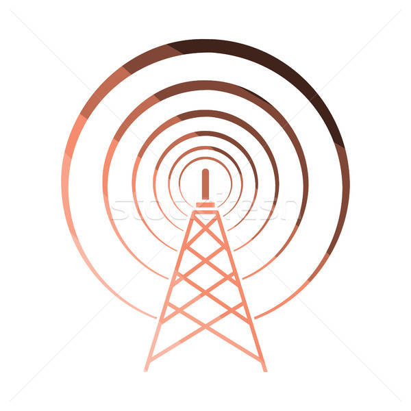 Radio antenne icône couleur design affaires Photo stock © angelp
