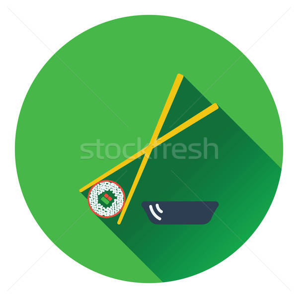 Sushi with sticks icon Stock photo © angelp