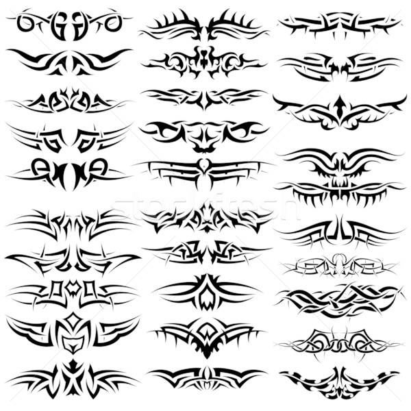 Tätowierungen Set Muster tribal Tattoo Design Stock foto © angelp