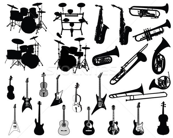 set of musical instruments Stock photo © angelp