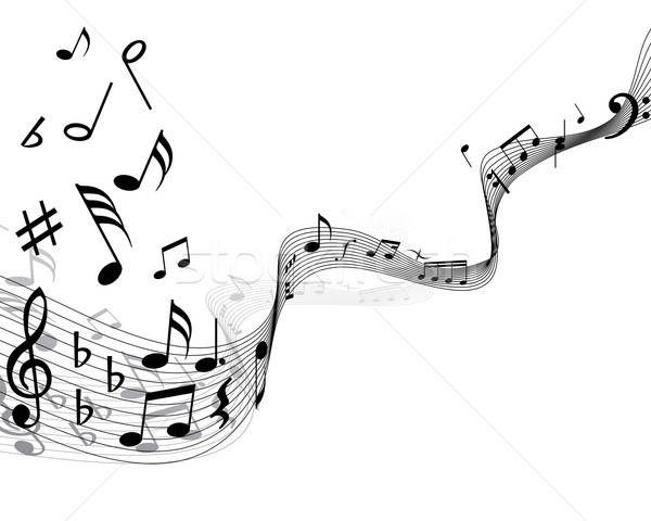 musical note staff Stock photo © angelp