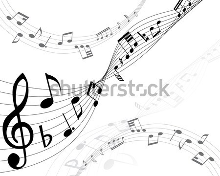 Musical note staff Stock photo © angelp