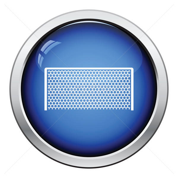 Icon voetbal poort glanzend knop ontwerp Stockfoto © angelp