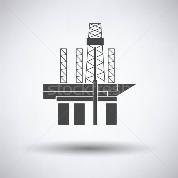 Oil sea platform icon Stock photo © angelp