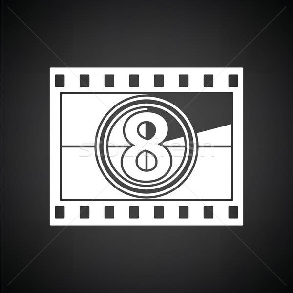 Película marco cuenta atrás icono blanco negro película Foto stock © angelp