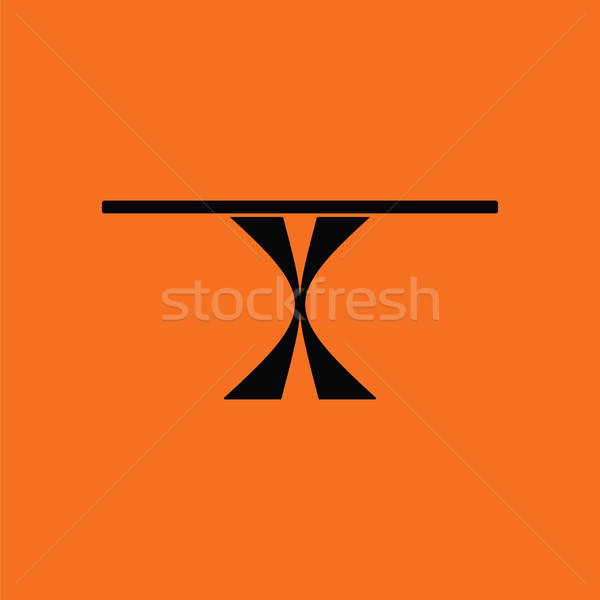 Yemek masası ikon turuncu siyah mutfak tablo Stok fotoğraf © angelp