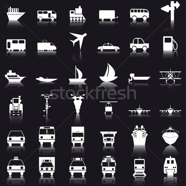 Transporte establecer diferente vector iconos de la web Foto stock © angelp