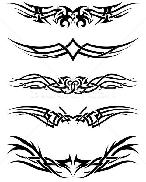 Set tribal tattoos Stock photo © angelp