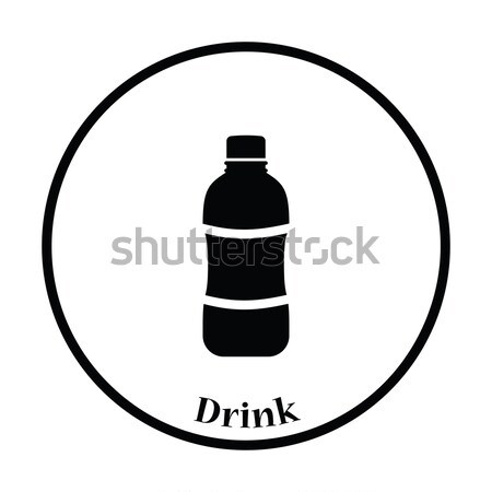 Wasserflasche Symbol grau Wasser Essen trinken Stock foto © angelp