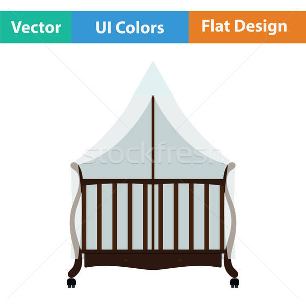 Crib with canopy icon Stock photo © angelp