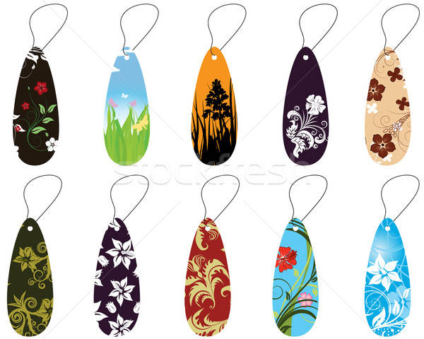 набор закладки различный цветочный дизайна бабочка Сток-фото © angelp