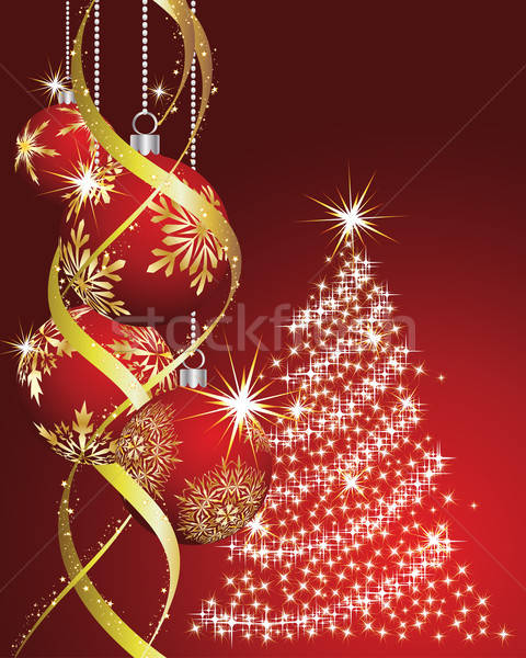 クリスマス 美しい ベクトル デザイン 自然 ストックフォト © angelp