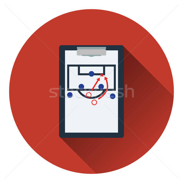 Icon of football coach tablet with game plan Stock photo © angelp