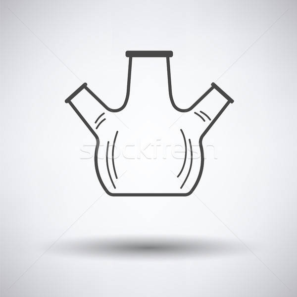 Icon of chemistry round bottom flask with triple throat Stock photo © angelp