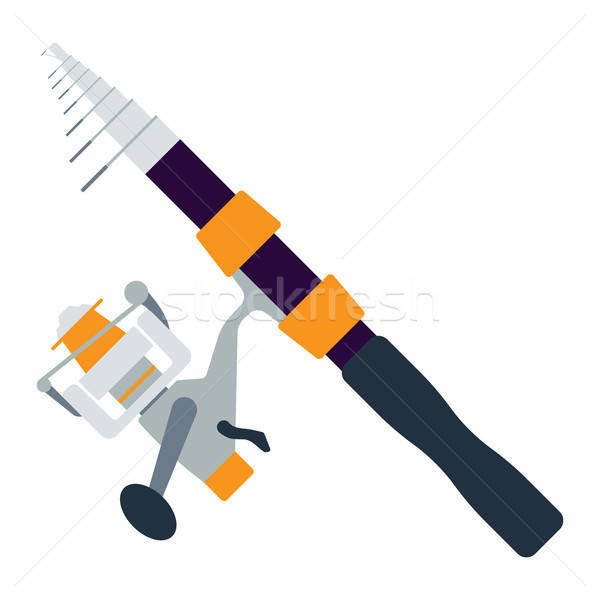 Icon of curved fishing tackle Stock photo © angelp