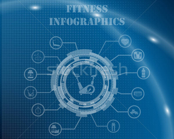 Fitness Infographic Template Stock photo © angelp