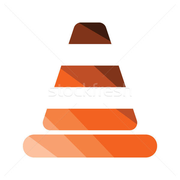 Icon of Traffic cone Stock photo © angelp