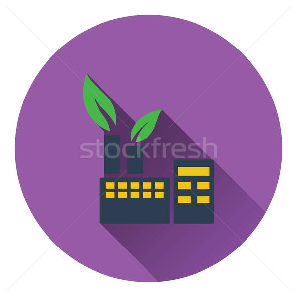 Ecological industrial plant icon Stock photo © angelp