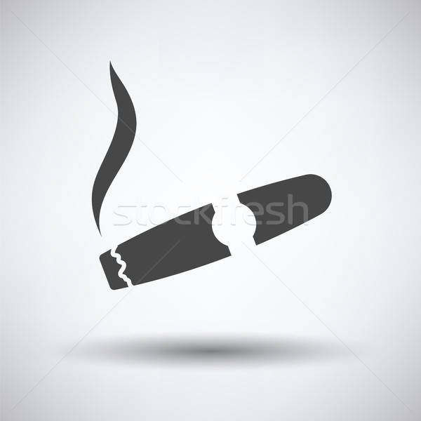 雪茄 圖標 灰色 紙 火 背景 商業照片 © angelp