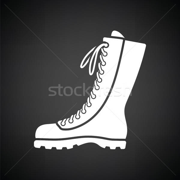 Stock photo: Hiking boot icon