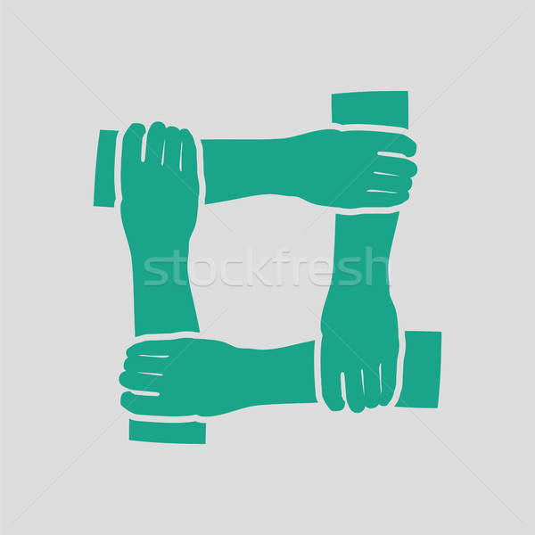 Crossed hands icon Stock photo © angelp