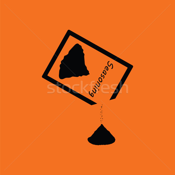 Assaisonnement paquet icône orange noir alimentaire Photo stock © angelp