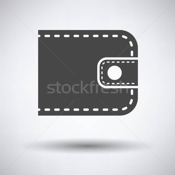 Foto stock: Cartera · icono · gris · dinero · tienda · negro