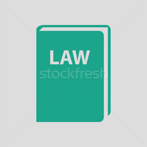 Törvény könyv ikon szürke zöld üzlet Stock fotó © angelp
