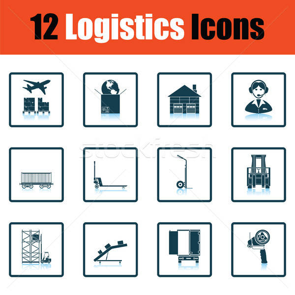 Logistics icon set Stock photo © angelp