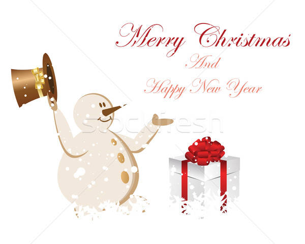 Christmas mooie nieuwjaar kaart vector illustratie Stockfoto © angelp