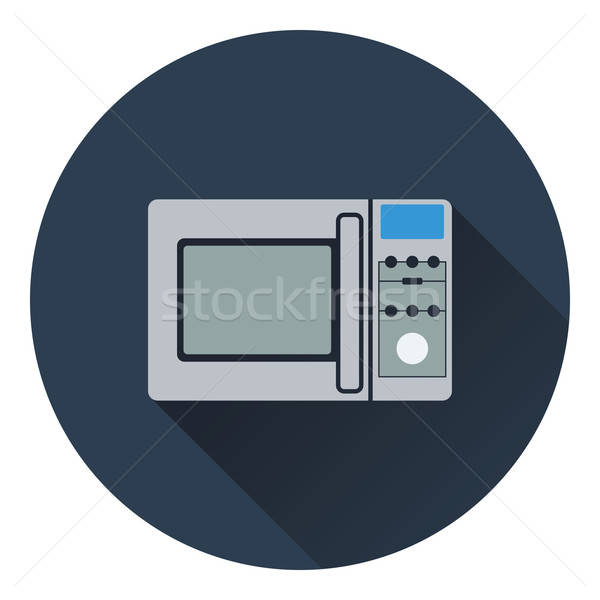 Micro golf oven icon voedsel glas Stockfoto © angelp
