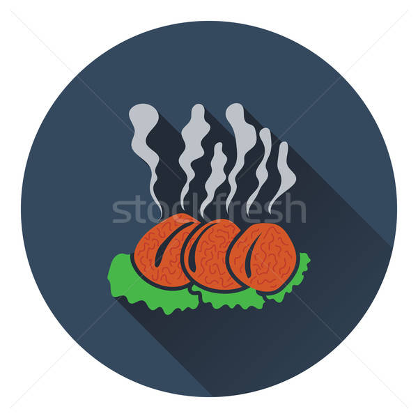 Smoking cutlet icon Stock photo © angelp