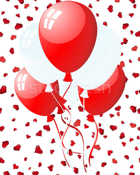 Globos corazones hermosa aire sin costura corazón Foto stock © angelp