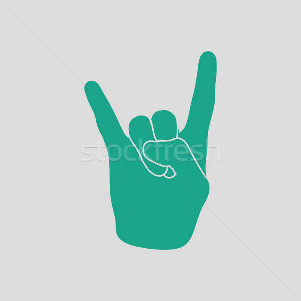 Stock photo: Rock hand icon