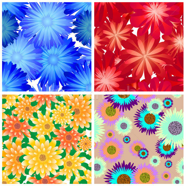 seamless floral backgrounds set Stock photo © angelp