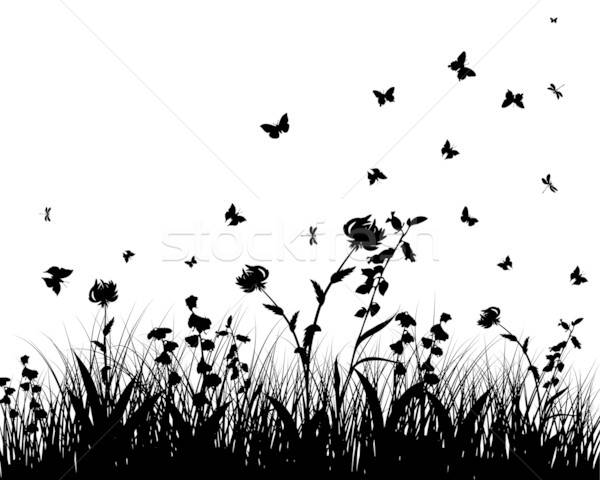 meadow silhouettes Stock photo © angelp