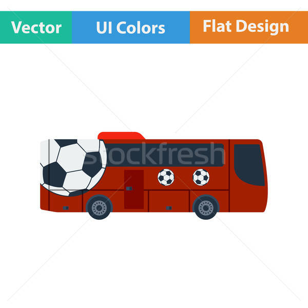 Fußball Fan Bus Symbol Design ui Stock foto © angelp