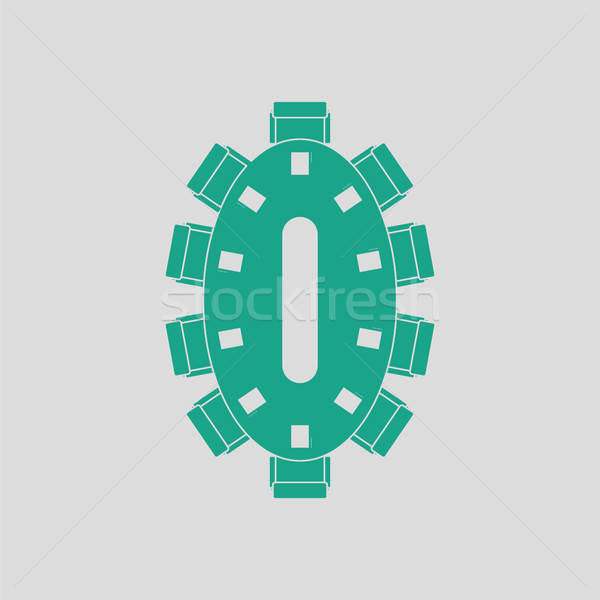 Negotiating table icon Stock photo © angelp