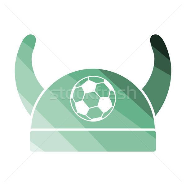 Football fans horned hat icon Stock photo © angelp