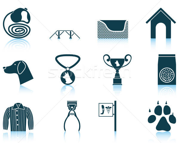 Set of dog breeding icons Stock photo © angelp